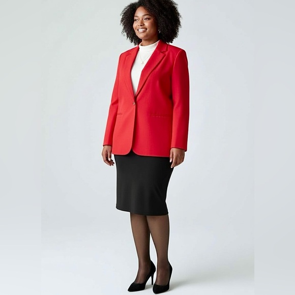 Dress Barn Jackets & Blazers - Vintage 1980s Red Dressbarn Blazer